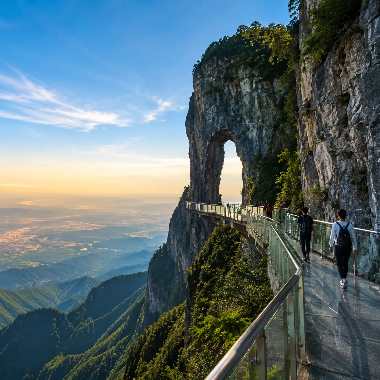 Tianmen Mountain Hiking Trails and Skywalks